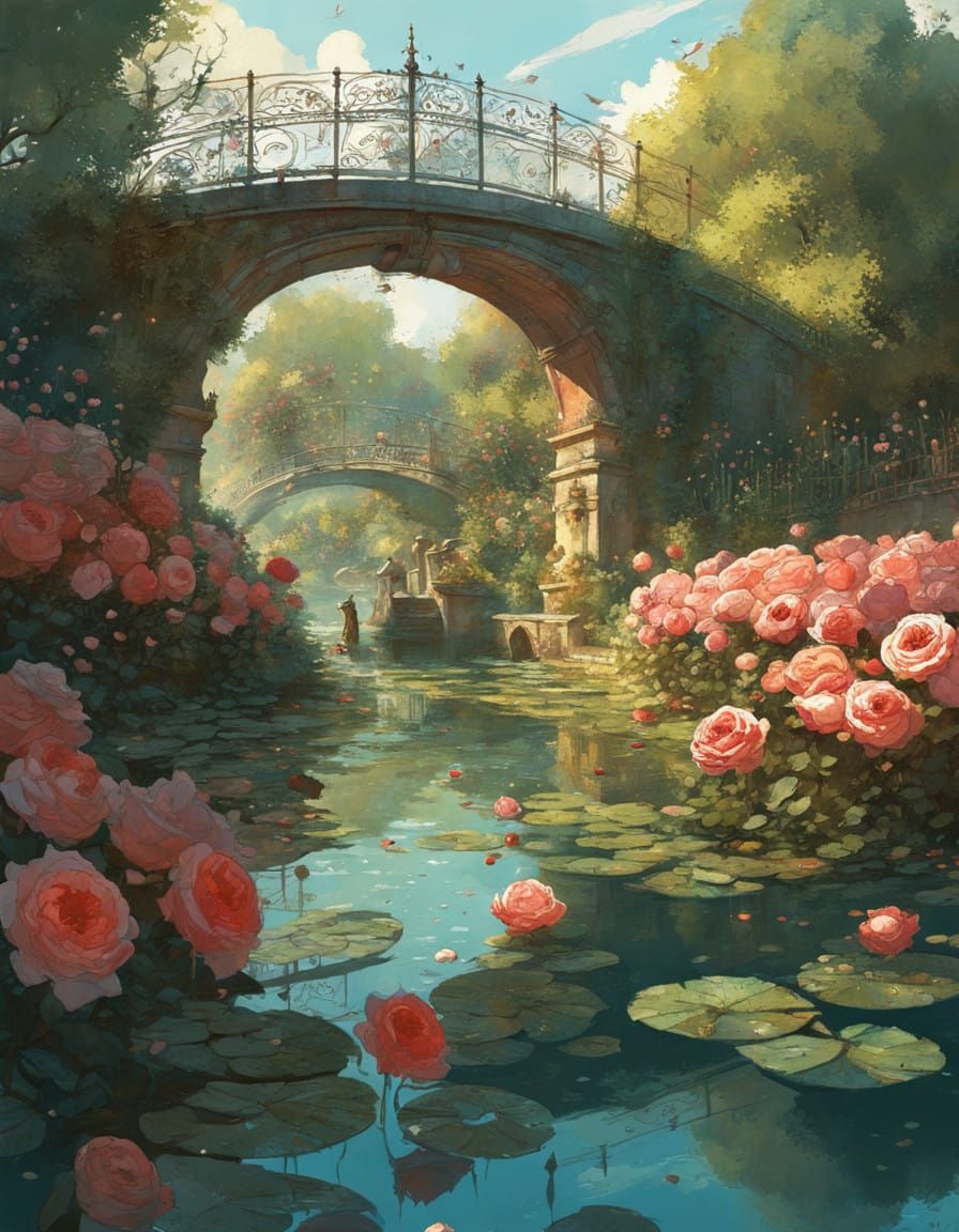 Ethereal English Rose Bridge