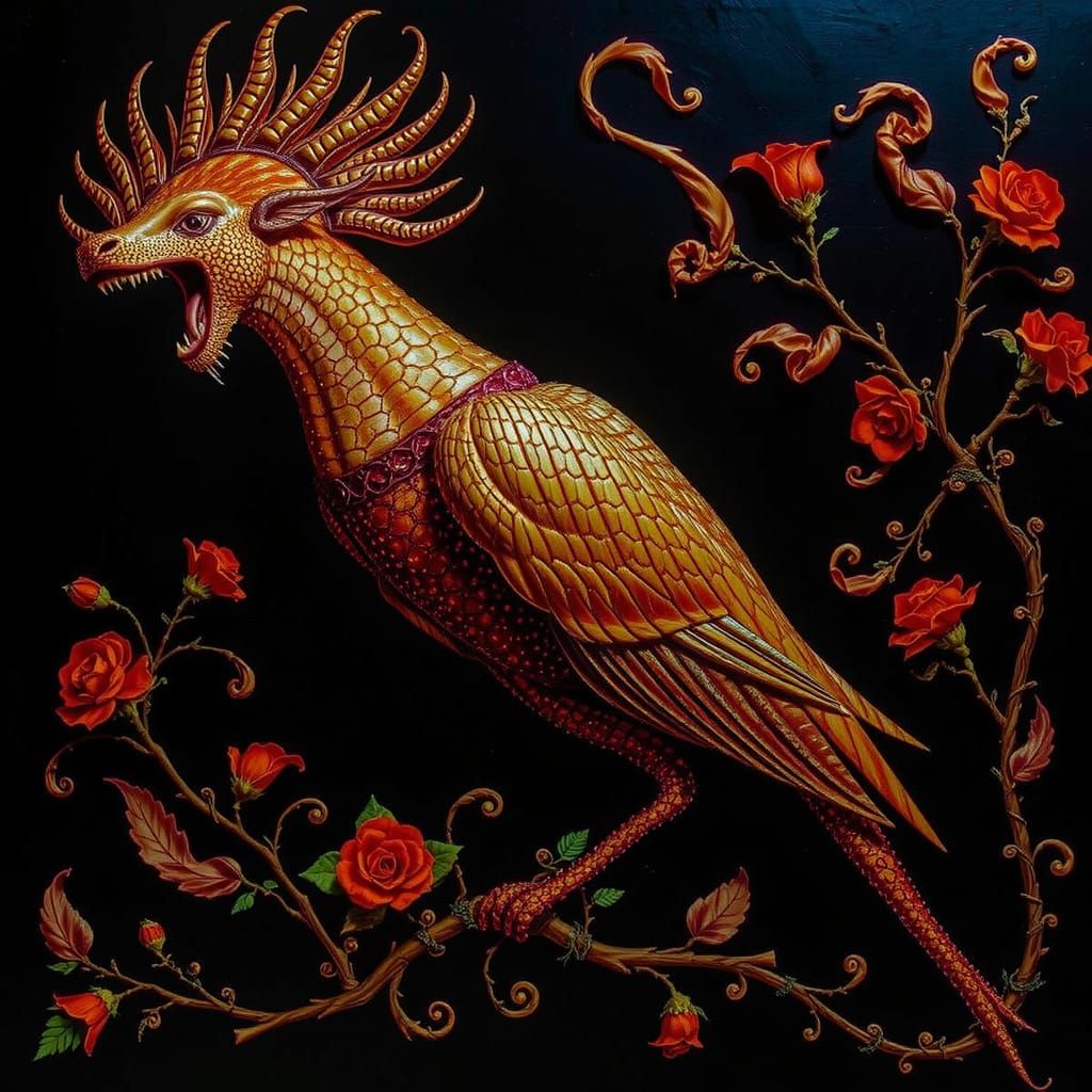 Abstract Swirling Red Forms In Dynamic Motion