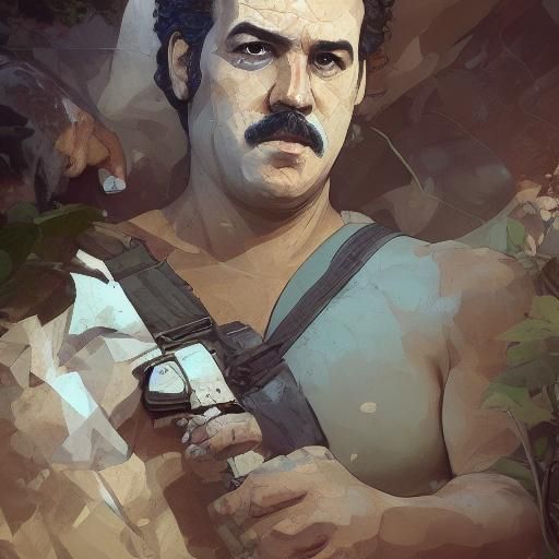 Man Hidden in Prehistoric Cave, Hyperdetailed Art