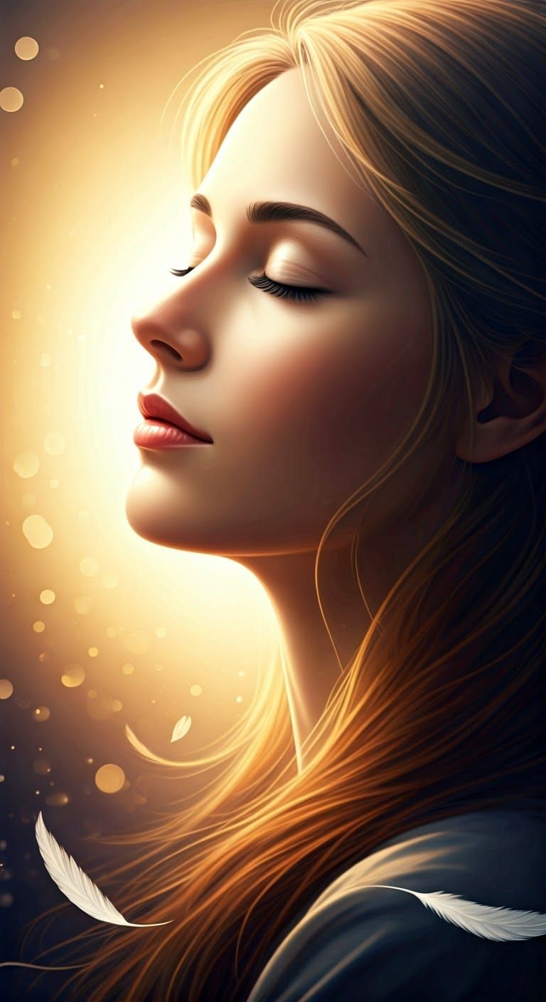 Serene Woman in Ethereal Glow