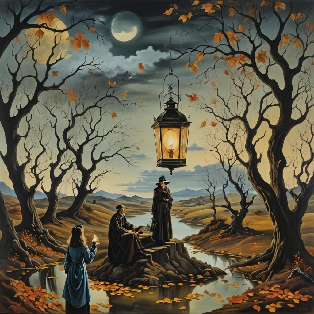 Surreal Autumn Evening in Dali Style