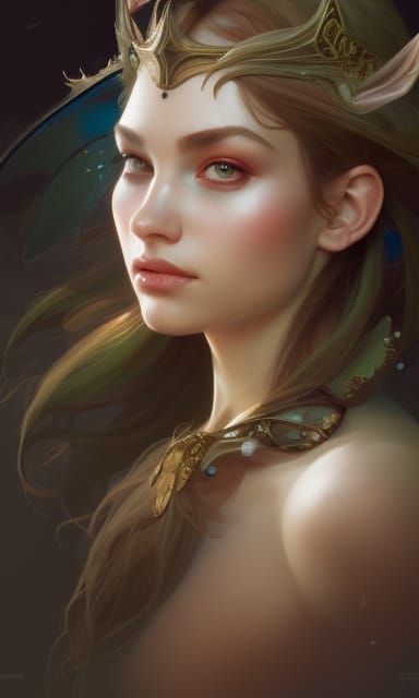 Detailed Fairy Portrait with Dynamic Lighting