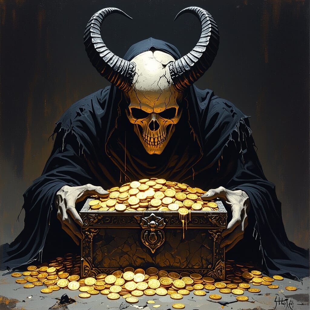 Demonic Entity Gripping Treasure Chest