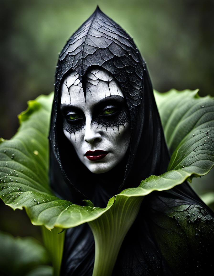 Demonic Cyborg Bear in Volcanic Landscape