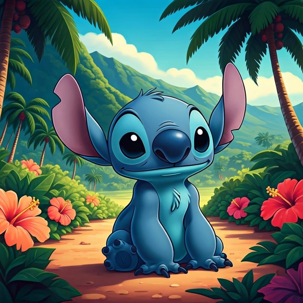 Vibrant Alien in Tropical Paradise