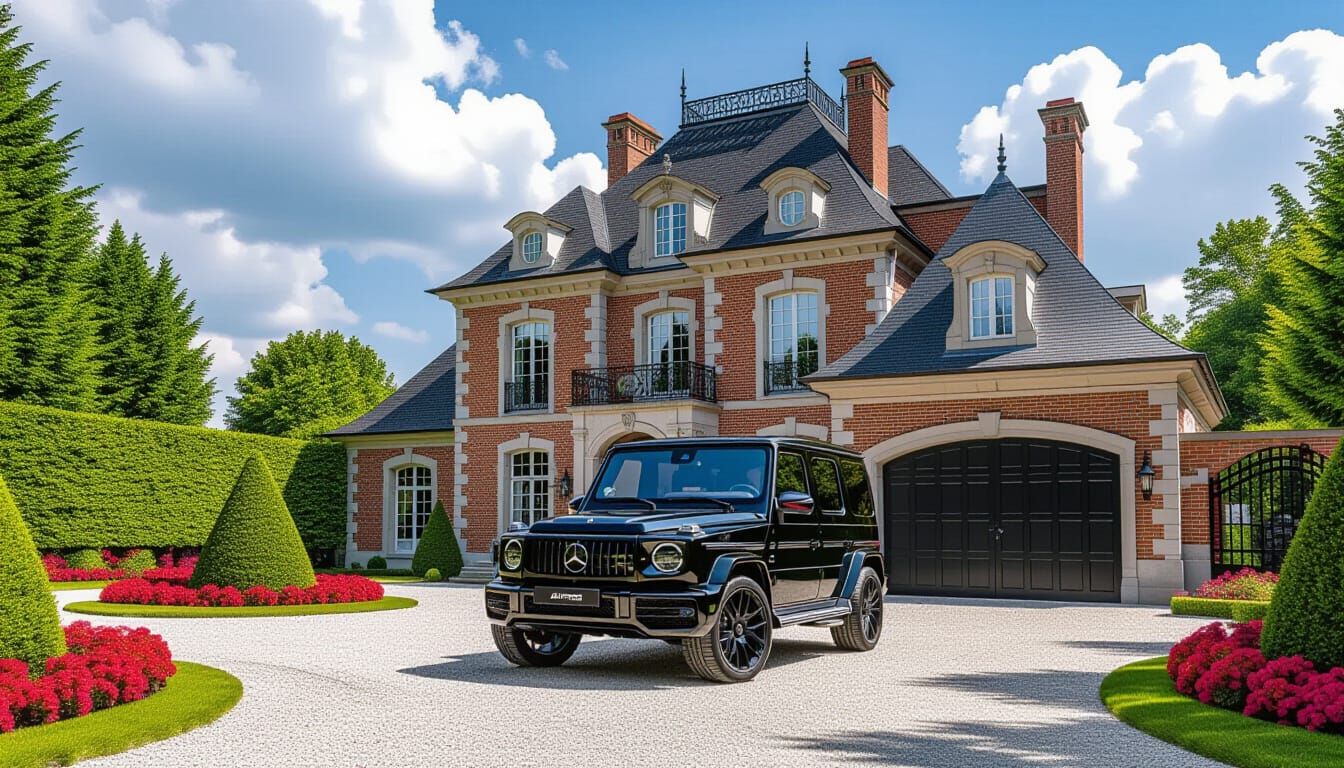 Elegant Chateau with AMG G 63 in Monet Style