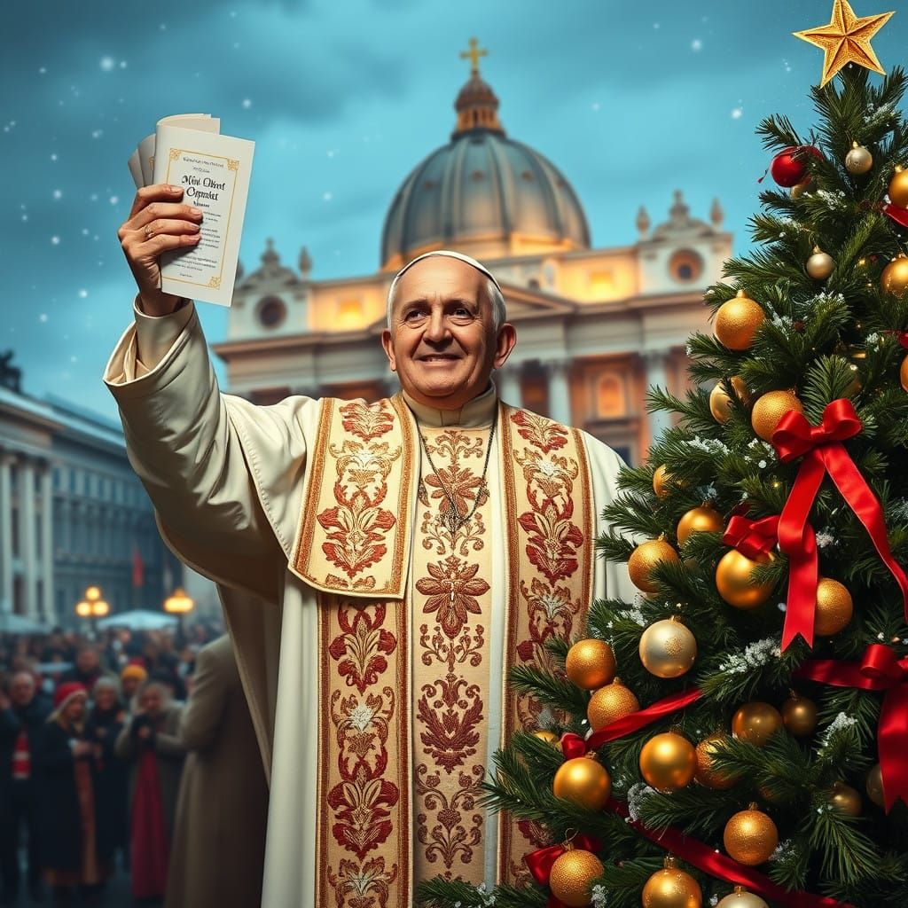 Pope Francis Celebrates Christmas in St. Peter's Square, Vat...