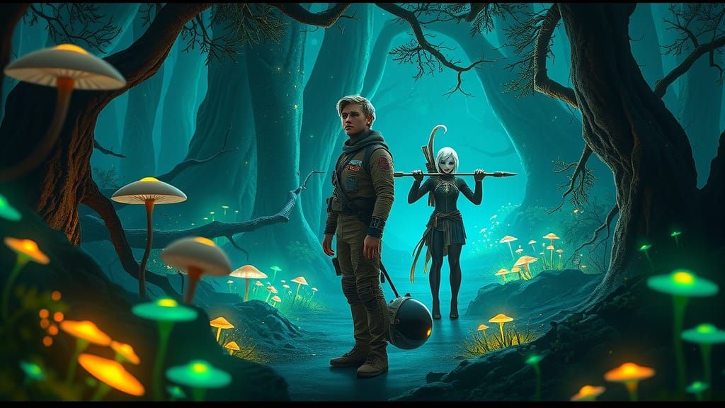 Astronaut Discovers Glowing, Otherworldly Forest