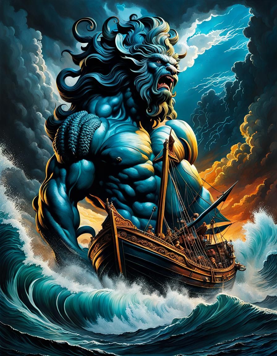 Scylla Emerges: Hyperrealistic Mixed Media Art