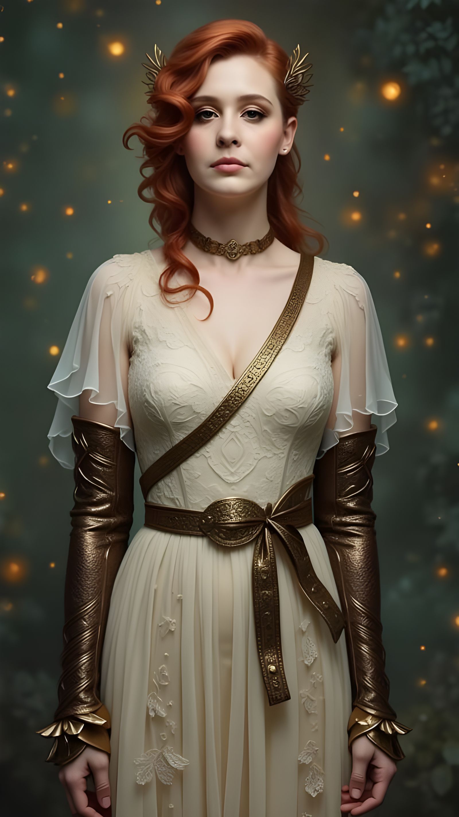 Scottish Fairy Woman in Ethereal Forest Wedding