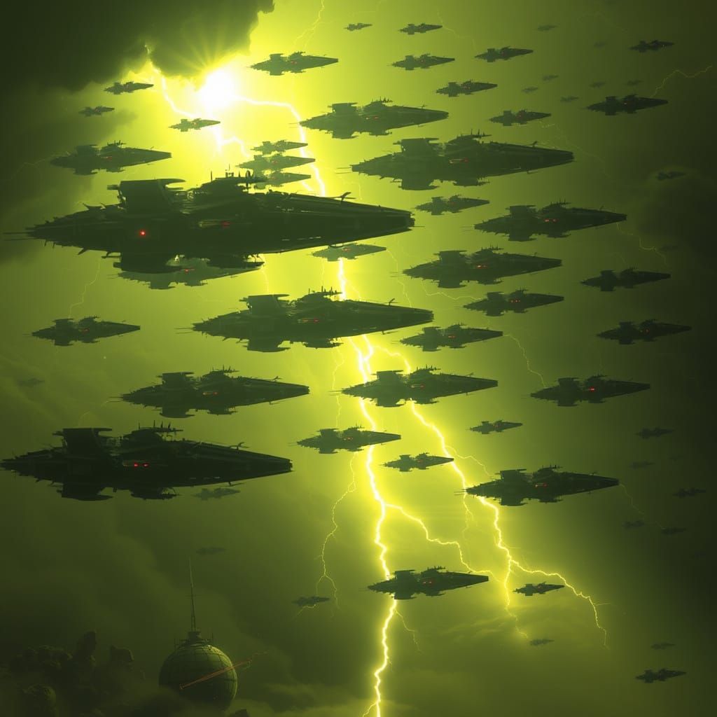 The Lost Host of Sith Warships Trapped in Thaxaar VI's Storm...