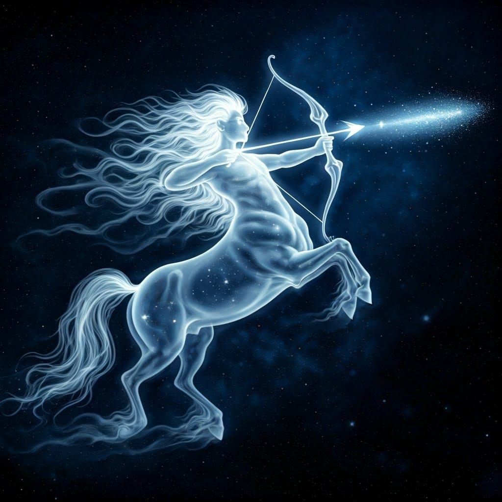 Ethereal Sagittarius Centaur in Cosmic Dreamscape