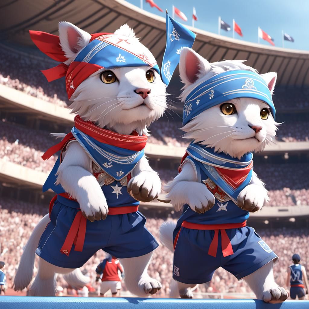 Animal Olympics in Colosseum: 3D Anime Art