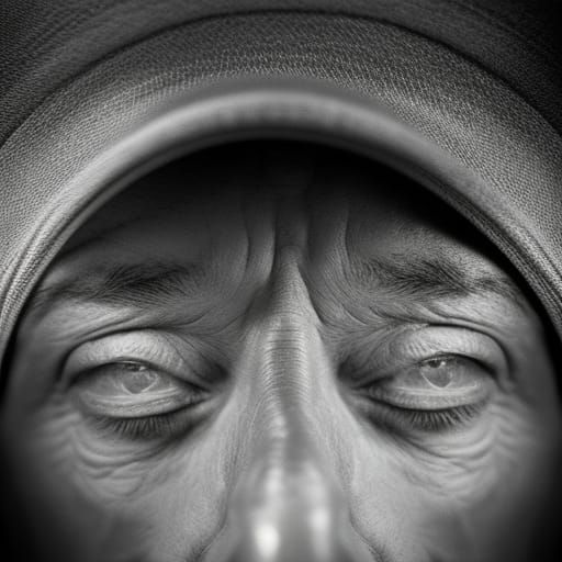 Surreal Optical Illusion with Cowboy and Xenomorph