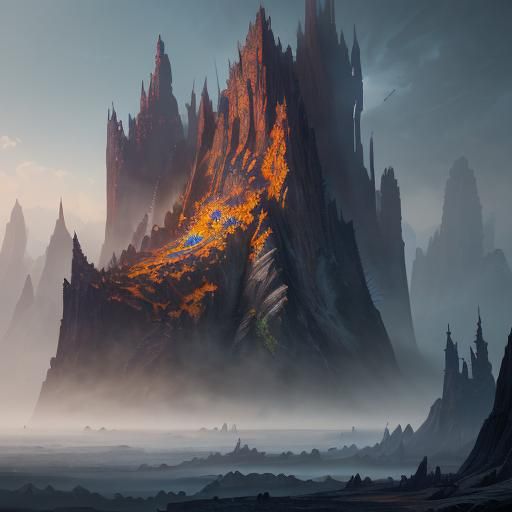 Fantastical Matte Painting in Deep Color, 8K