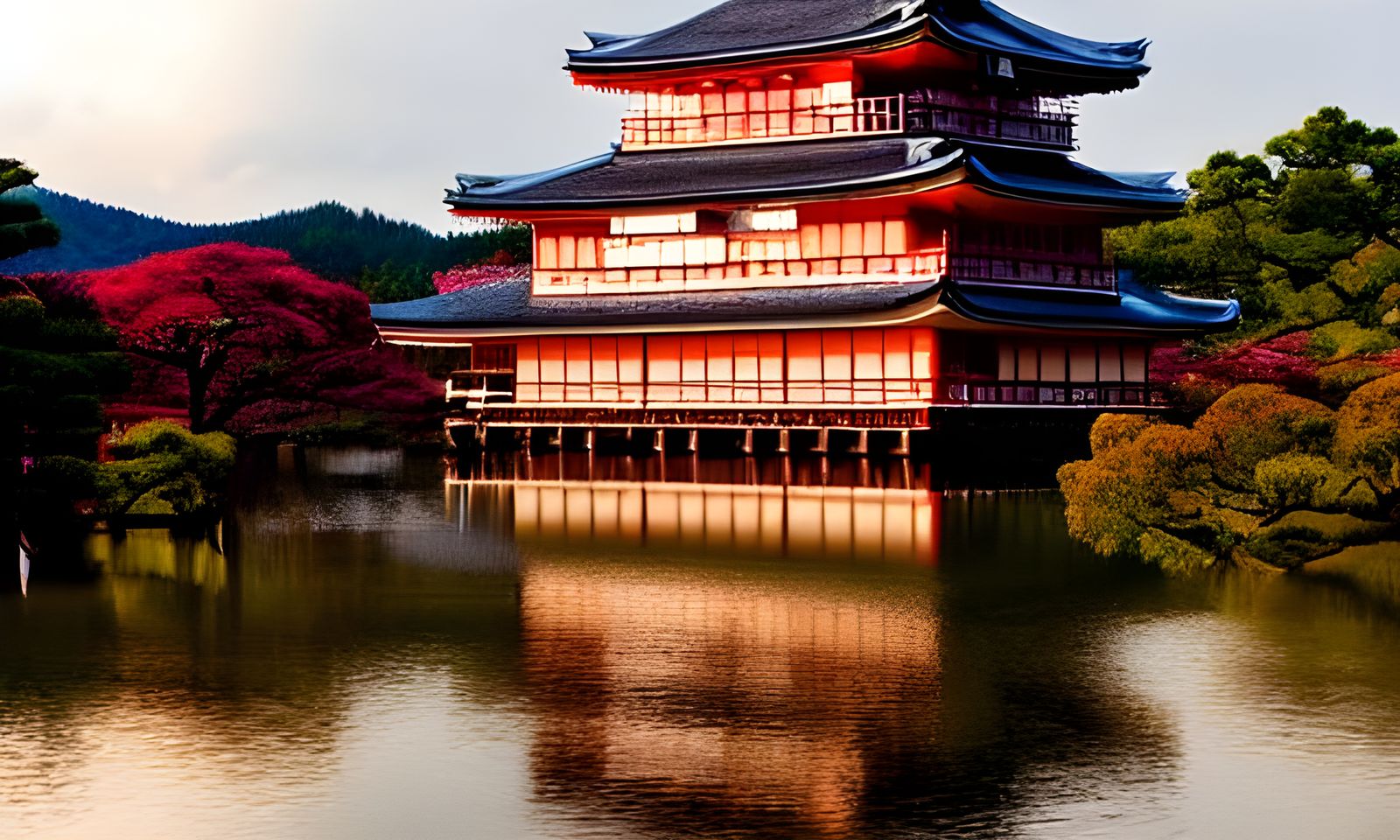 Japanese Castle Floating on a Cloud