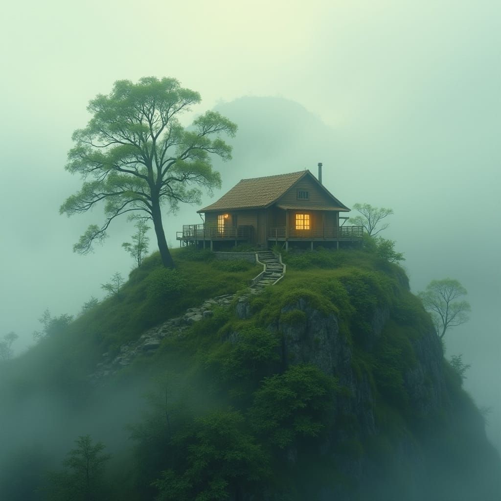 Misty Mountain Fatima House in Realistic Style