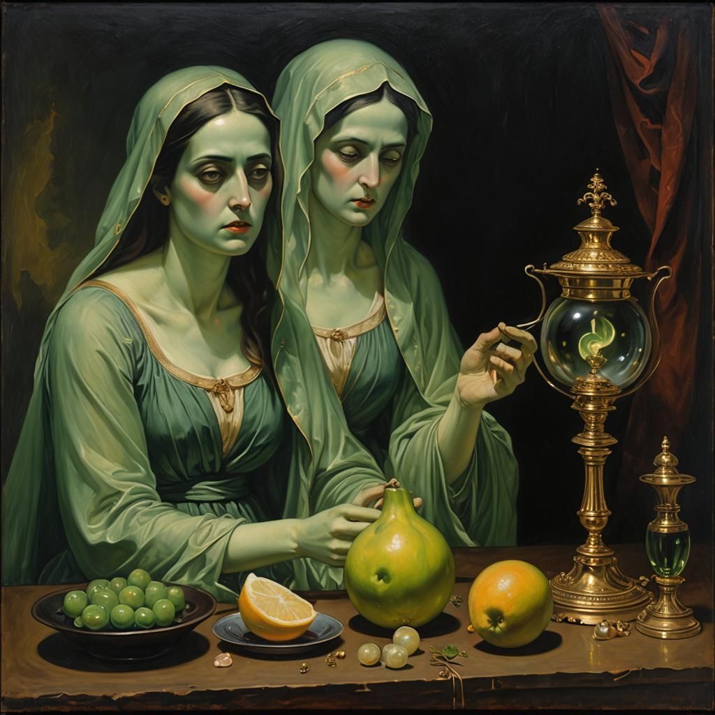 Envy: A Haunting Oil Painting of Covetousness