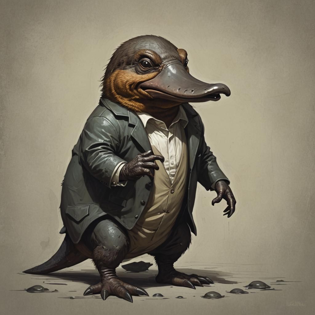 Sinister Bothan Platypus in Fantasy Art Style