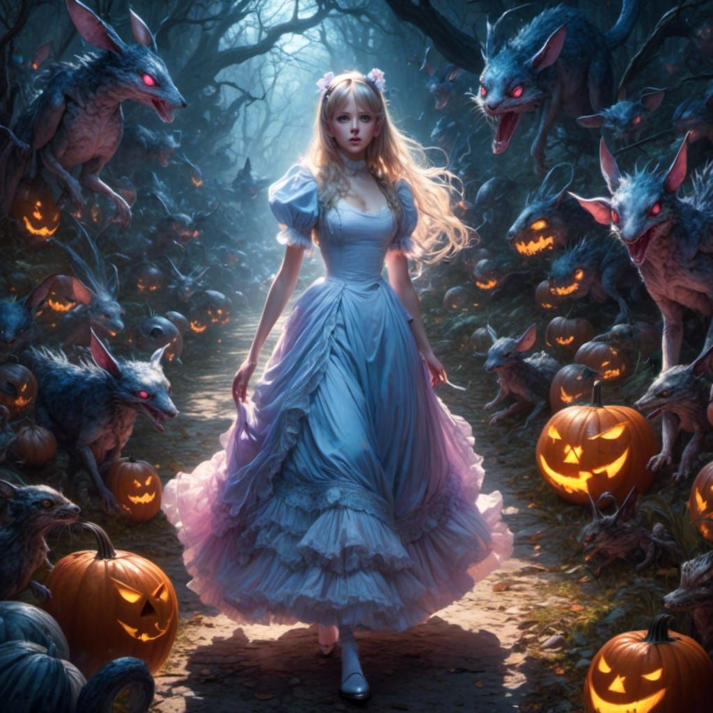 Alice's Halloween Adventure in a Scary Wonderland