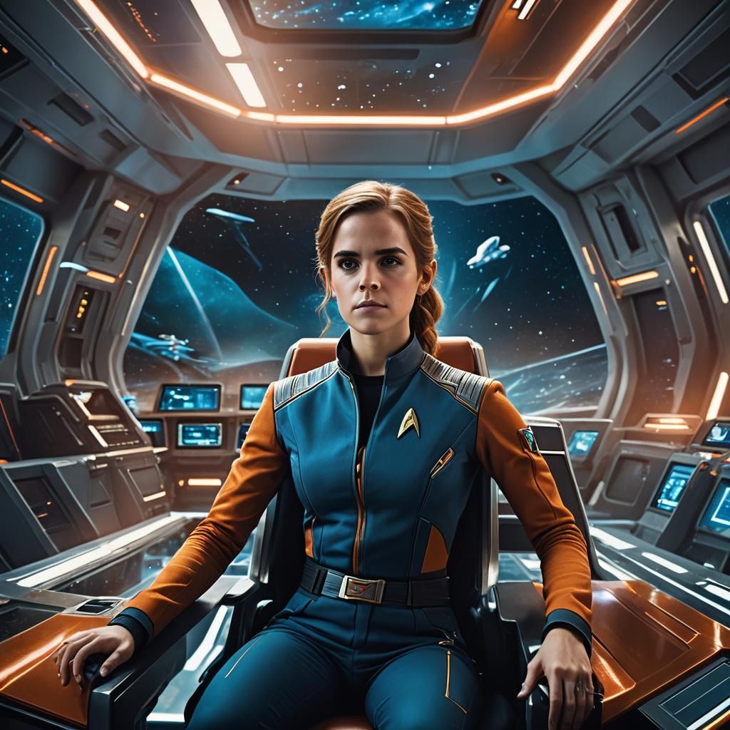 Emma Watson as Star Trek Captain: Matte Painting