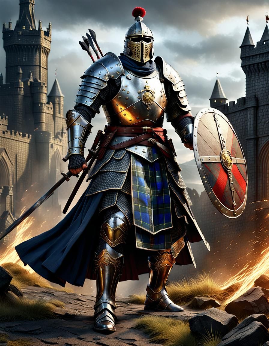 Robert the Bruce in Full Battle Armor