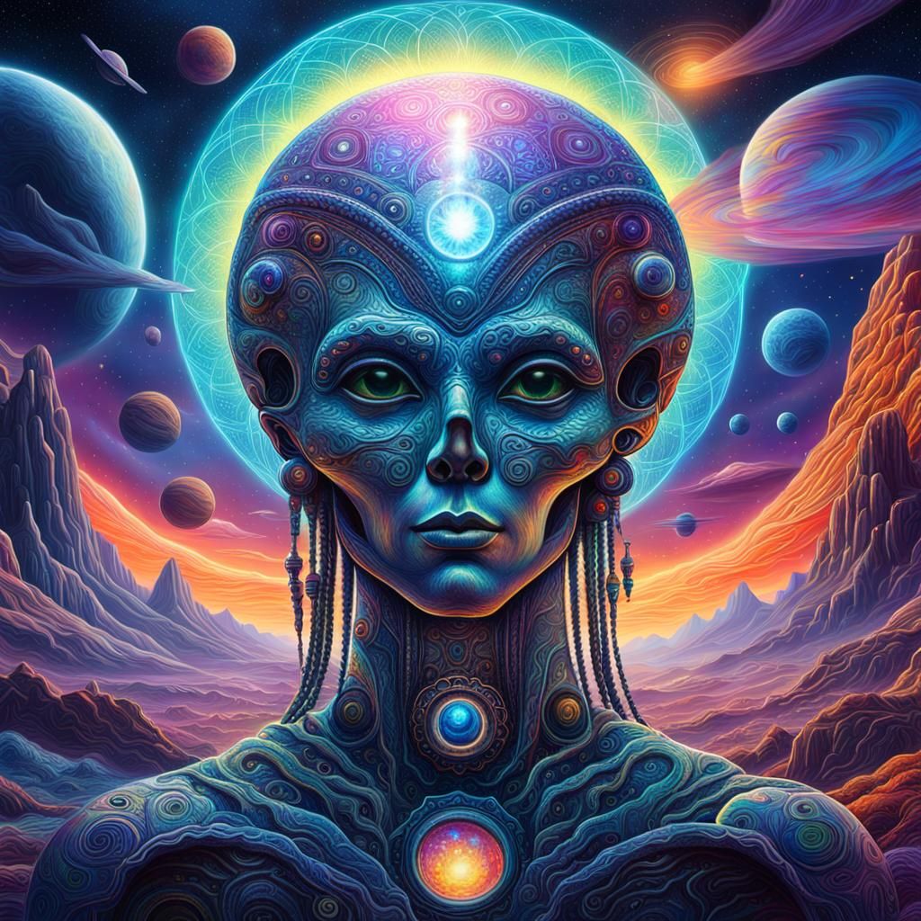 Cosmic Extraterrestrial Realm: Holographic Astral Illustrati...