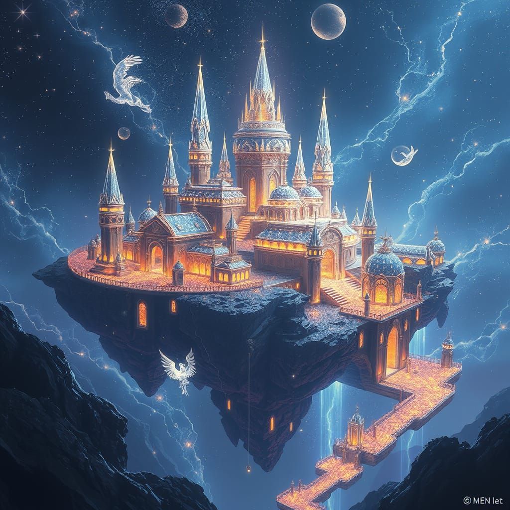 Celestial City Floating Among the Stars