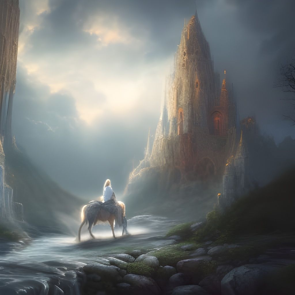 Jesus on White Horse, Revelation, Fantasy Art