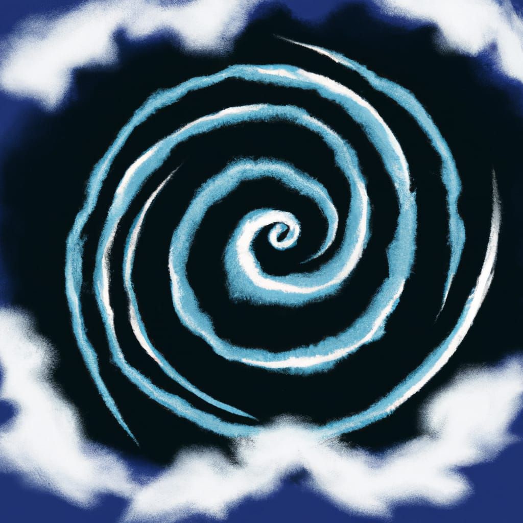 Eerie Uzumaki Spiral Against Dark Sky