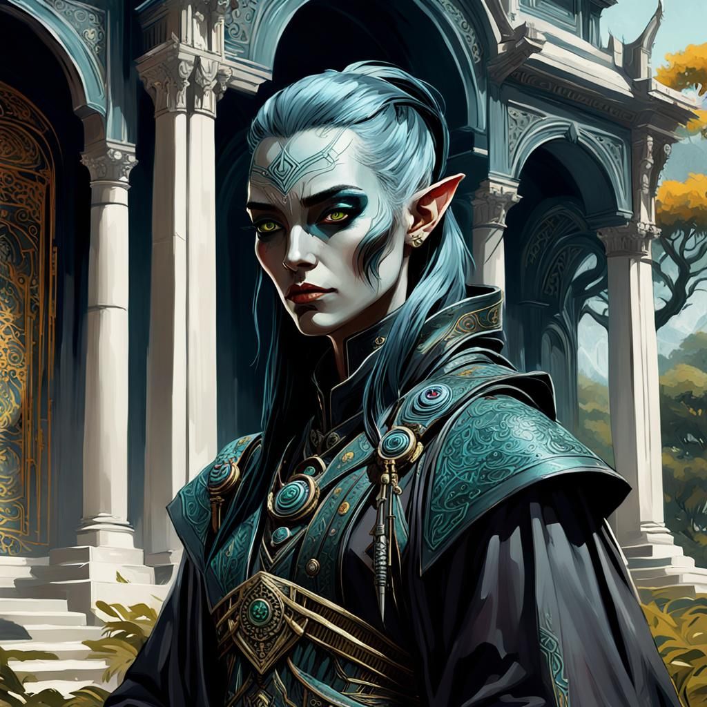 Cyberpunk Assassin in Dystopian Future as Digital Painting