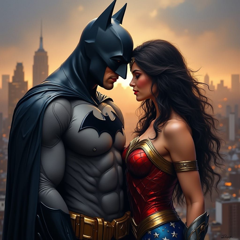 Batman and Wonder Woman Love Scene in Gotham