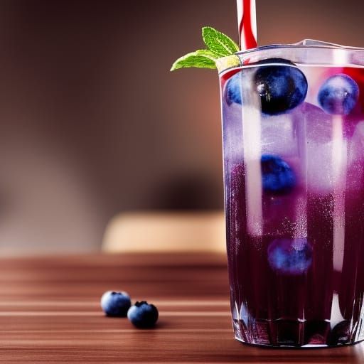 Blueberry Coke Cocktail: Detailed Matte Painting