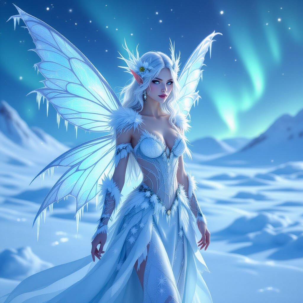 Ethereal Tundra Fairy with Gossamer Wings