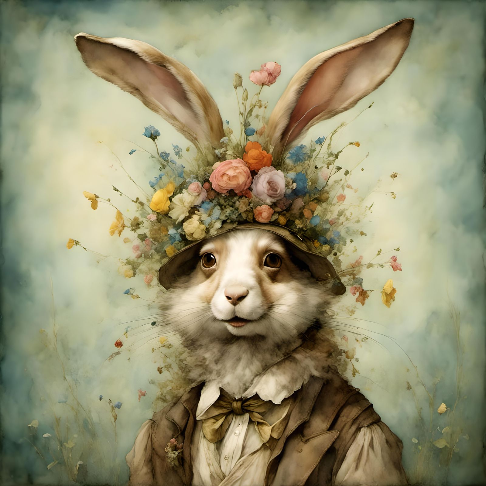 Anthropomorphic Dog Rabbit fusion<lora:TallBunny1:1.0>