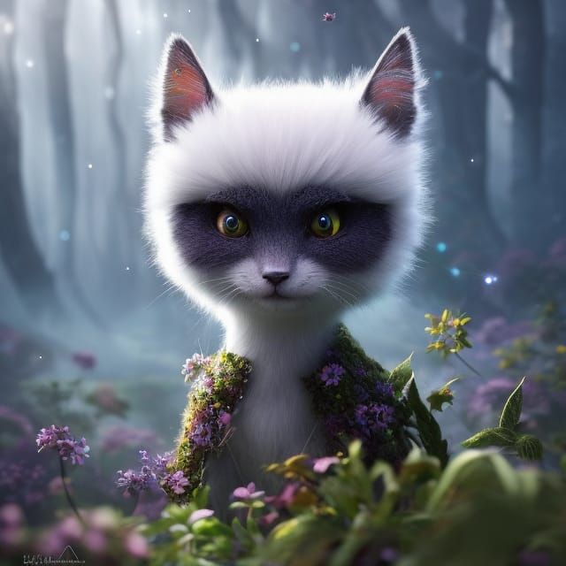 Filigree Gremlin Portrait in Overgrown Faerie Circle