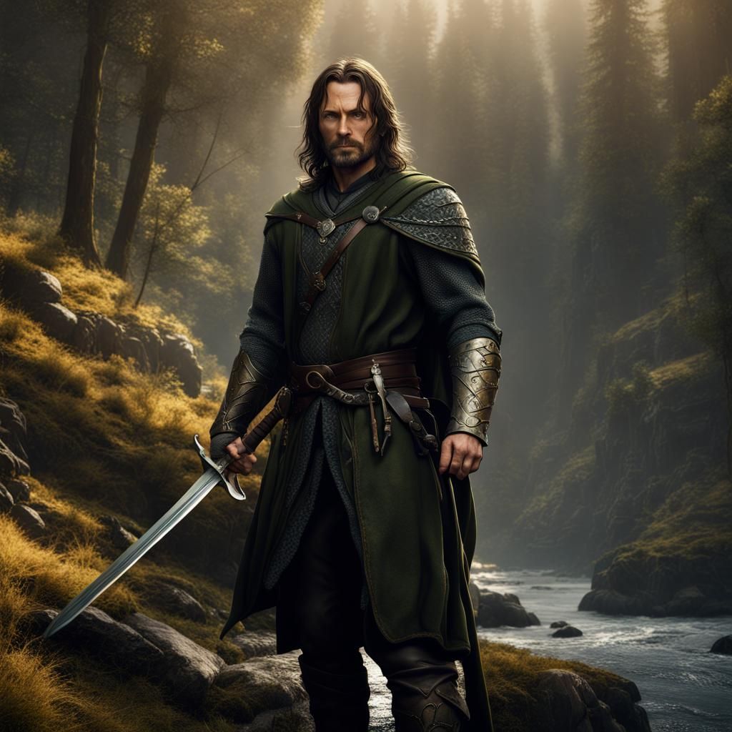 Aragorn the Ranger: Detailed Matte Painting