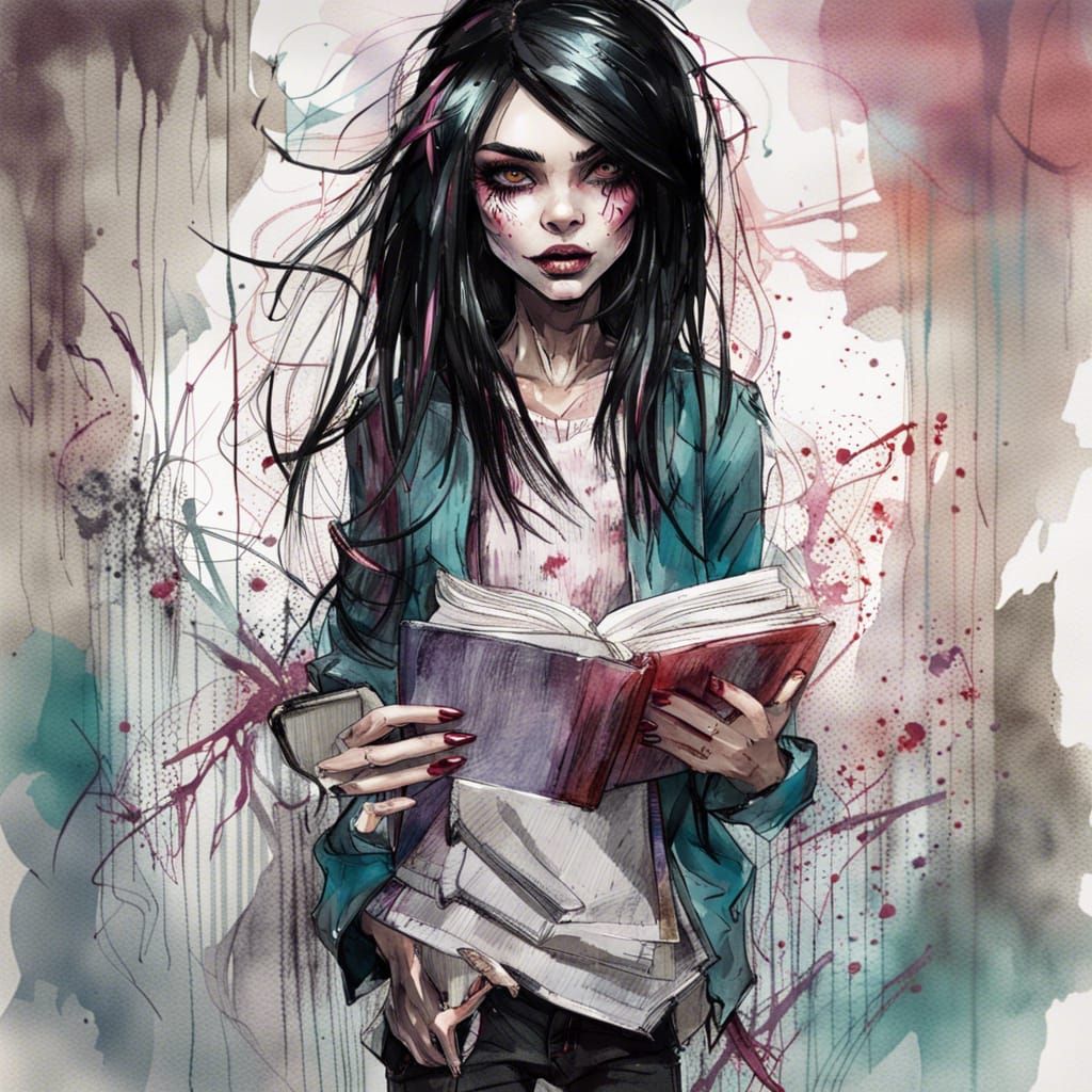 Monster High Ghoul: Anime Portrait of a Cute Vampire