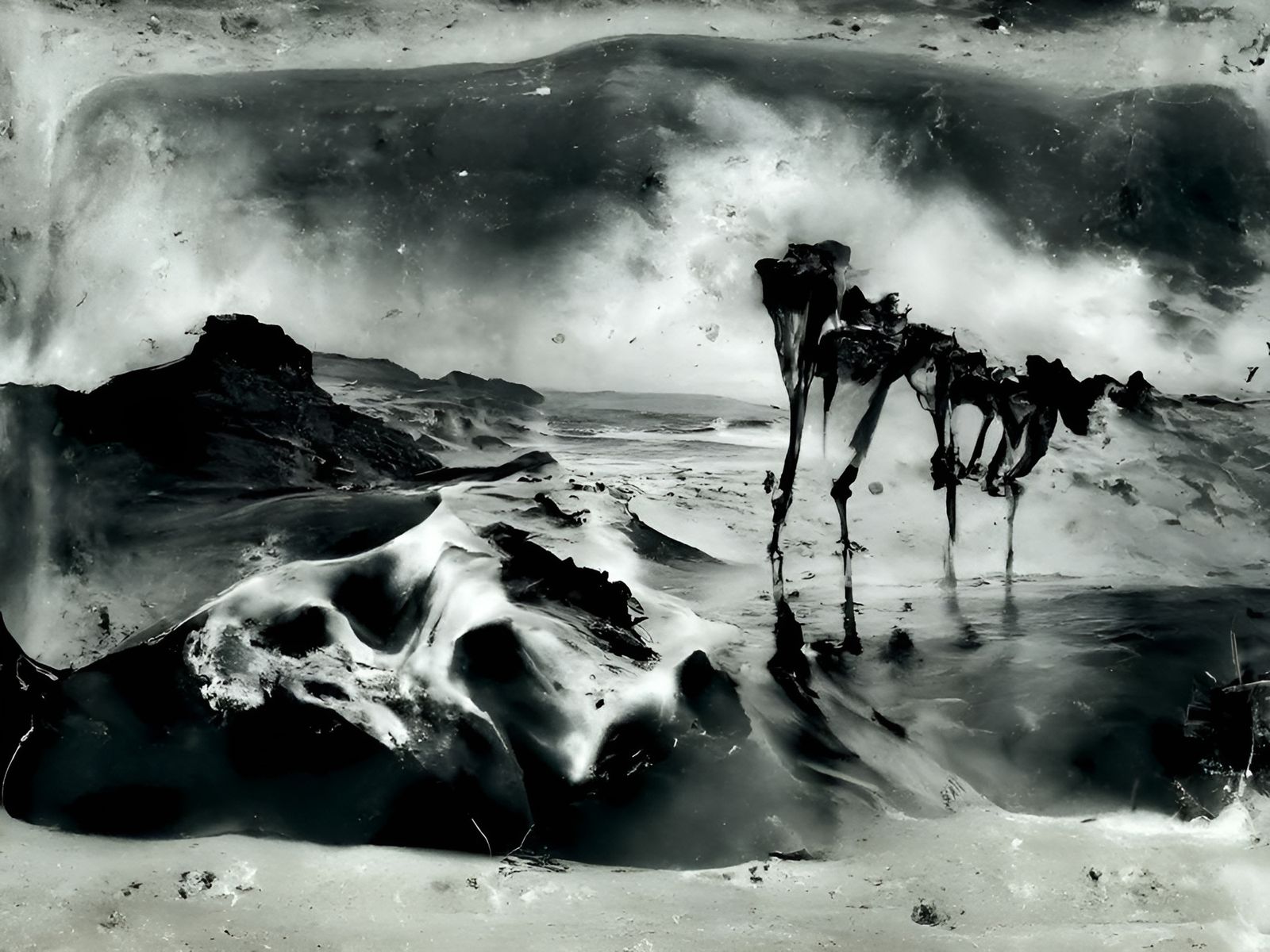Surreal Meeting of Desert and Ocean