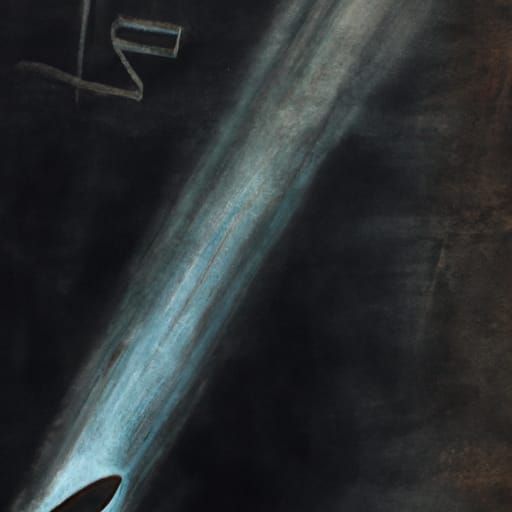 Lost Space Vessel Guided by Light: Victorian Charcoal Art