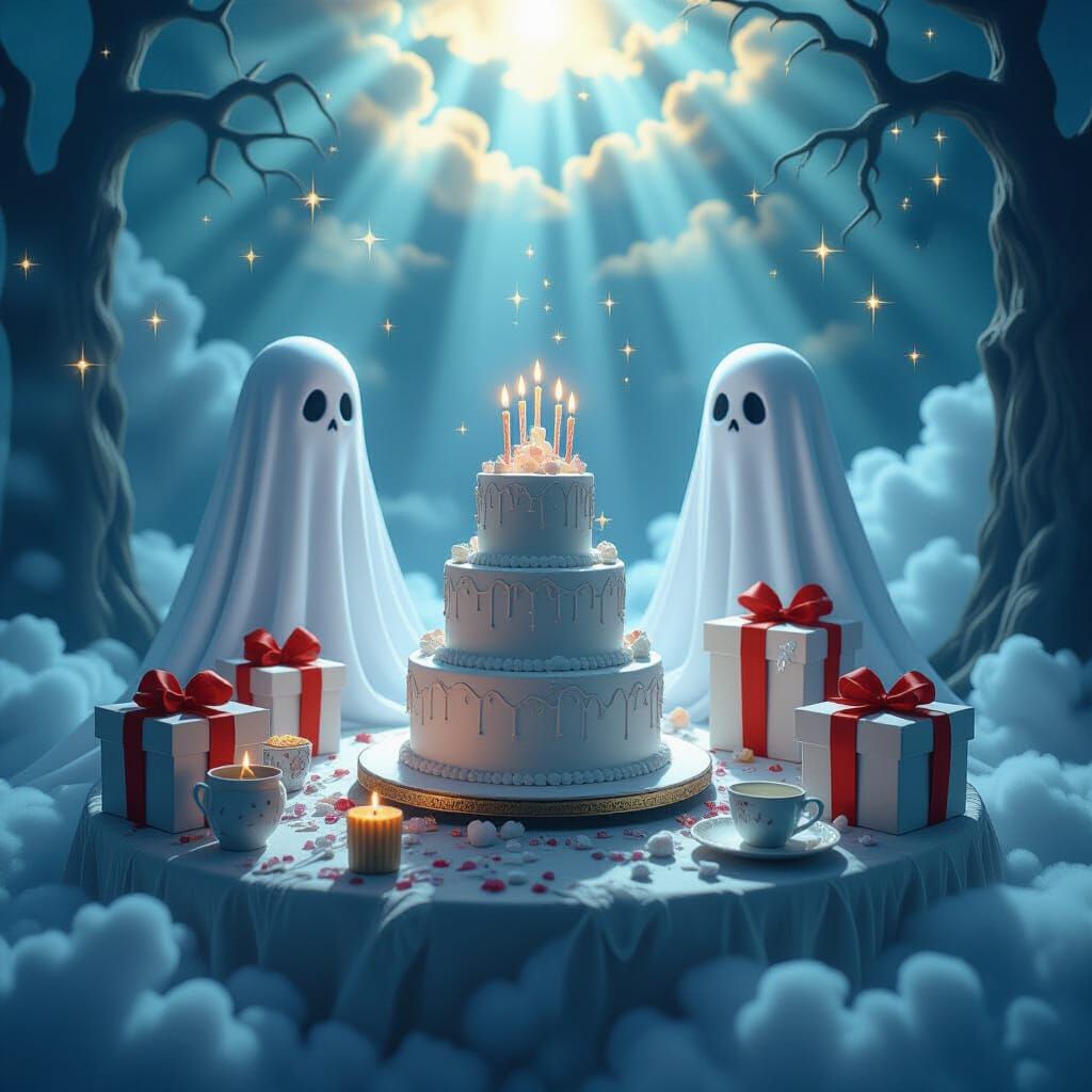 Ethereal Birthday Celebration with Ghostly Delights