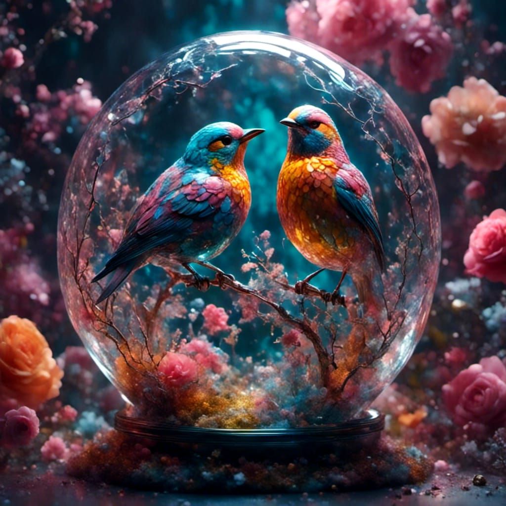 Glass Animals with Interior Landscapes