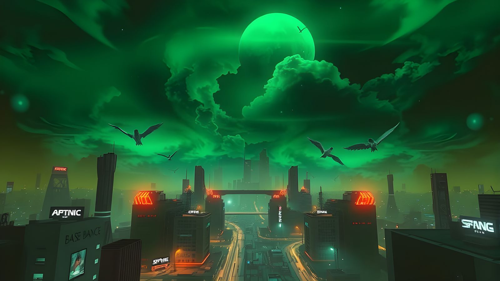 Cyberpunk Apocalypse Unfolds Under Toxic Skies