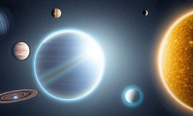 Realistic Alien Solar System with Exoplanets and Life