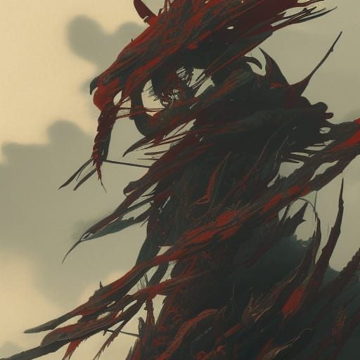 Sinister Control Through Fear: Hyperdetailed Ukiyo-e Style