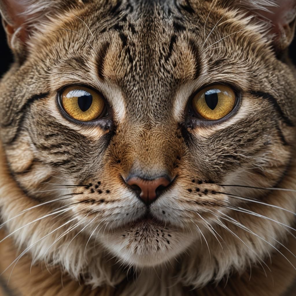 Cat Teaches Kitten About Mouse: Professional Portrait