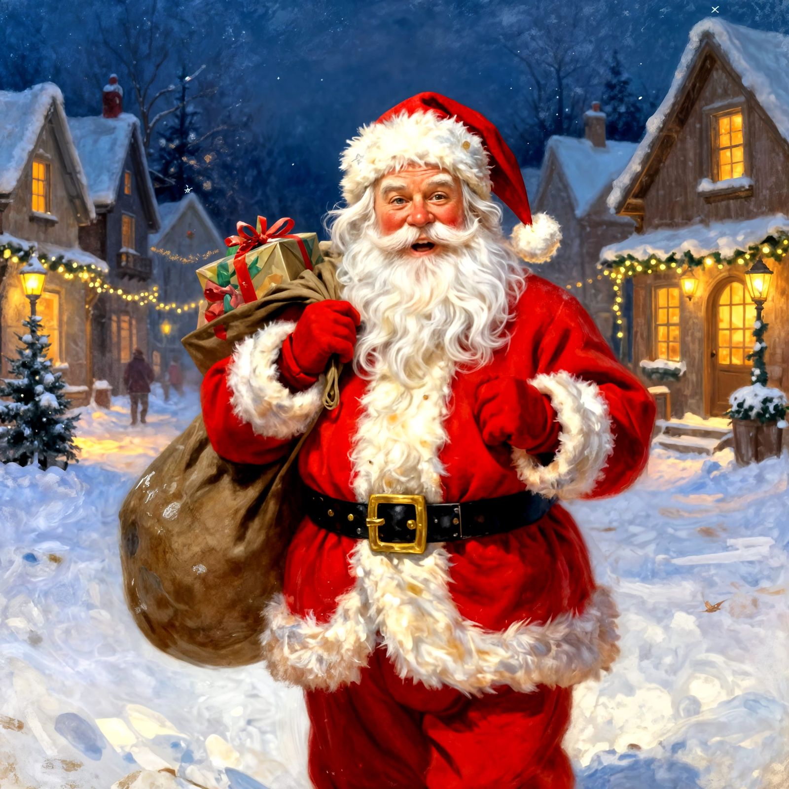 Whimsical Santa Claus Illustration