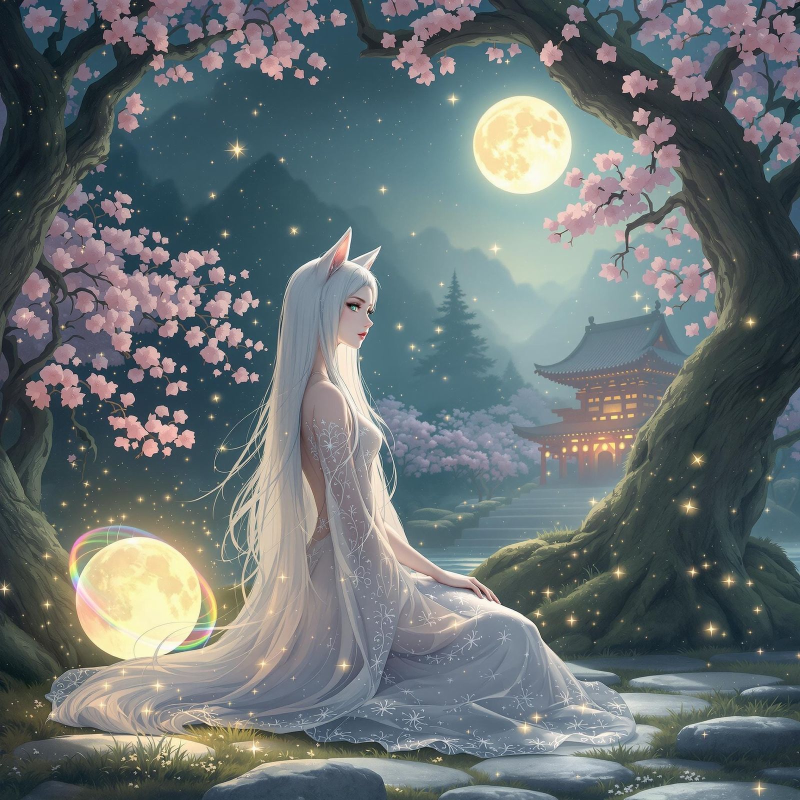 Wolfie by a shrine in Japan