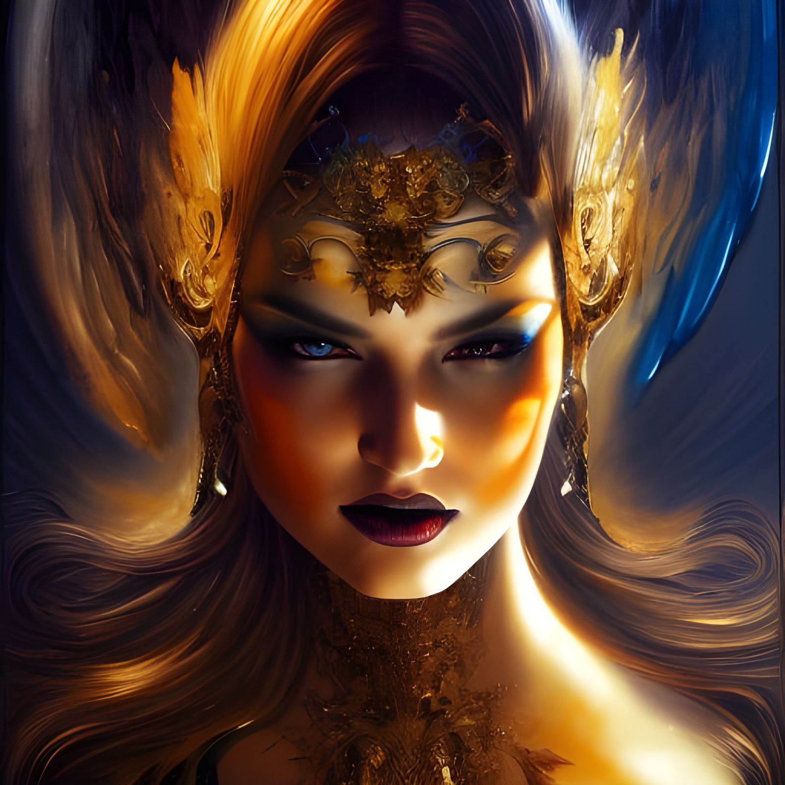 Dark Angel Emerging from Darkness in 8K