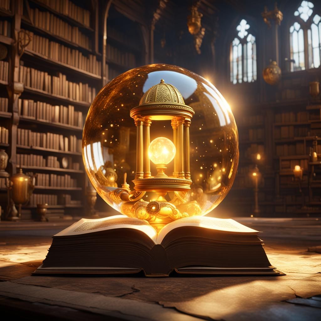 Magical Book and Crystal Ball with Children
